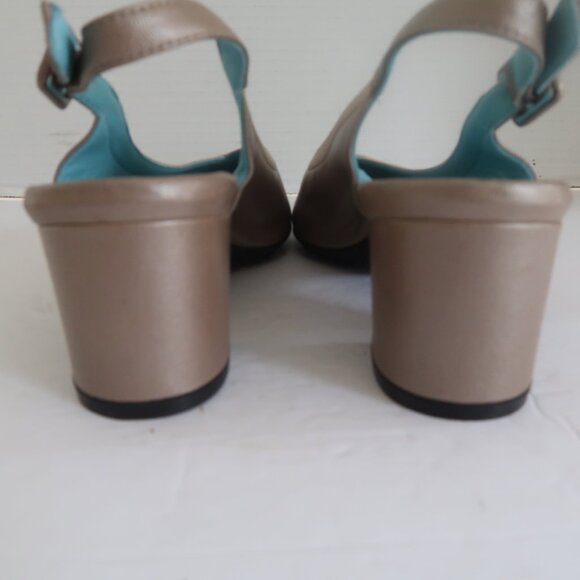 Thierry Rabotin Italian Slingback Block Heel Shoes for women Sz 7 Color Tan - Picture 5 of 12